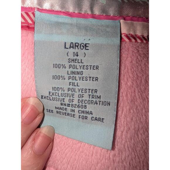 Free Country Girls Ski Jacket Size Large Pink Plaid Hooded Inner Pockets Outdoor - Picture 3 of 10